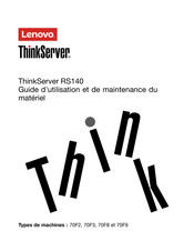 Lenovo ThinkServer RS140 Guide D'utilisation Et De Maintenance