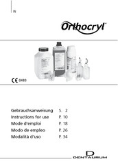 DENTAURUM Orthocryl Mode D'emploi