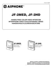 Airphone JF-2MED Manuel D'installation Et D'utilisation