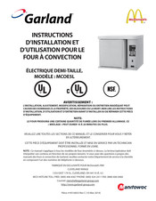 Garland MCOE5L Instructions D'installation Et D'utilisation