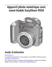 Kodak EasyShare P850 Guide D'utilisation