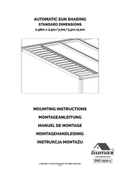 Gumax AUTOMATIC SUN SHADING Manuel De Montage