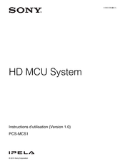 Sony Ipela MCU HD PCS-MCS1 Instructions D'utilisation