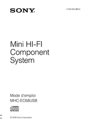 Sony MHC-EC68USB Mode D'emploi