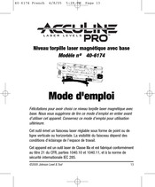 AccuLine PRO 40-6174 Mode D'emploi