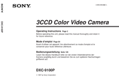 Sony DXC-9100P Mode D'emploi