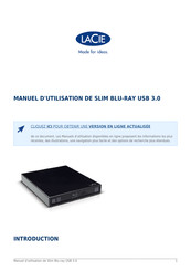 LaCie SLIM BLU-RAY USB 3.0 Manuel D'utilisation