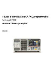 GW Instek ASR-2000 Série Guide De Démarrage Rapide