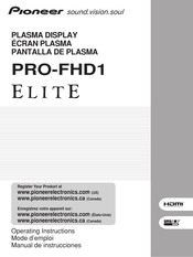 Pioneer Elite PRO-FHD1 Mode D'emploi
