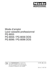 Miele professional PG 8096 DOS Mode D'emploi