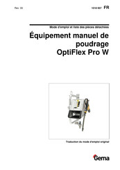 Gema OptiFlex Pro W Mode D'emploi Et Liste Des Pièces Détachées