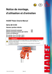 HADEF 28/12 Série Notice De Montage, D'utilisation Et D'entretien
