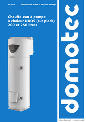 Domotec NUOS II S 250 W1 Instructions De Montage Et De Service