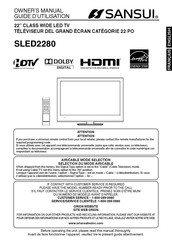 Sansui SLED2280 Guide D'utilisation