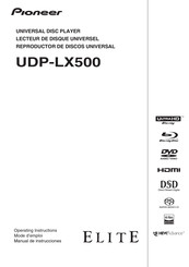 Pioneer UDP-LX500 Mode D'emploi