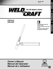 WeldCraft CS310-25 Manuel De L'utilisateur