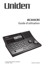 Uniden BC345CRS Guide D'utilisation
