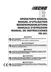 Echo PB-251 Manuel D'utilisation