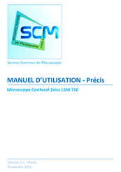 SCM Zeiss LSM 710 Manuel D'utilisation