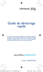 Alcatel Onetouch 916 Guide De Démarrage Rapide