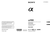 Sony DSLR-A900 Mode D'emploi