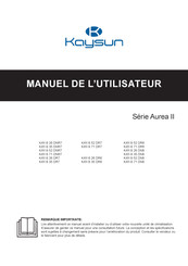 Kaysun Aurea II KAY-S 26 DN8 Manuel De L'utilisateur