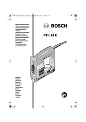 Bosch PTK 14 E Instructions D'emploi