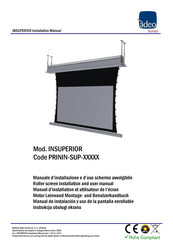 ADEO SCREEN INSUPERIOR PRININ-SUP-XXXXX Manuel D'installation