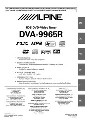 Alpine DVA-9965R Mode D'emploi