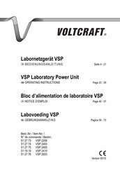 VOLTCRAFT VSP 2206 Notice D'emploi