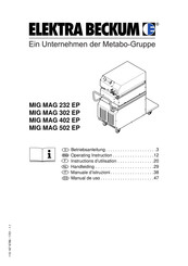 Elektra Beckum MIG MAG 232 EP Instructions D'utilisation