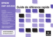 Epson EMP-830 Guide De Référence Rapide