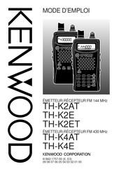 Kenwood TH-K4AT Mode D'emploi