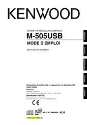 Kenwood M-505USB Mode D'emploi