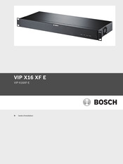 Bosch VIP X16 XF E Guide D'utilisation