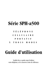 Samsung SPH-a500 Série Guide D'utilisation