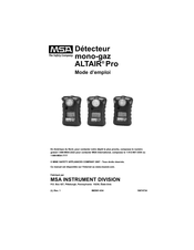 MSA ALTAIR Pro HCN Mode D'emploi