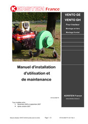 Kersten VENTO GH Manuel D'installation, D'utilisation Et De Maintenance