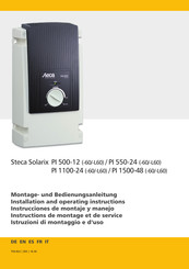 Steca Solarix PI 1100-24-60 Instructions De Montage Et De Service