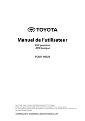 Toyota AVX basique Manuel De L'utilisateur
