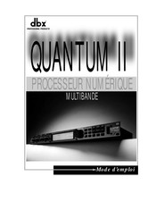 dbx Pro QUANTUM II Mode D'emploi