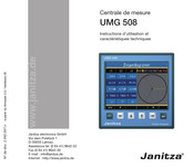 janitza UMG 508 Instructions D'utilisation