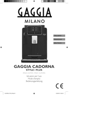 Gaggia Milano R19601 SUP049E Mode D'emploi