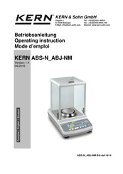 KERN and SOHN ABJ 320-4NM Mode D'emploi