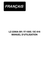 JUKI LZ-2290A-SR-7-CB Manuel D'utilisation