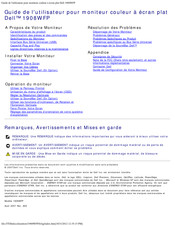 Dell 1908WFP Guide De L'utilisateur