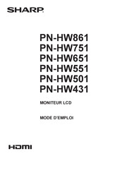 Sharp PN-HW861 Mode D'emploi