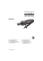 Metabo DG 25 Set Notice D'utilisation Originale