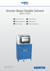 DRESTER BOXER Double Solvent DI21S Mode D'emploi