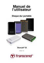 Transcend StoreJet 25 Manuel De L'utilisateur